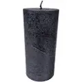 Affek Design Candle RUSTIC METALIC Large paraffin cylinder 7x15cm black