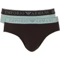 Emporio Armani for man. EM000251_AF10776 Set 2 Single Briefs brown, blue (S), Homewear, Cotton
