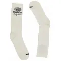 Family First for man. SKS2502 White logo socks (OSFA), Homewear, Cotton