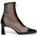 Hispanitas for woman. CHI243714 Bronze Stretch leather ankle boots (42), 5 to 8 cm, Zip, Casual