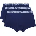 Emporio Armani for man. EM000259_AF10778 Set of 3 monogrammed boxer shorts navy (S), Homewear, Cotton