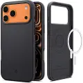 Spigen iPhone 17 Pro Silicone Fit MagFit-deksel - Svart