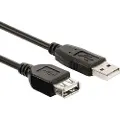 Goobay 93601, 5 m, USB A, USB A, USB 2.0, Hankjønn/hunkjønn, Sort