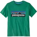 Patagonia P-6 Logo Kids T-skjorte grønn