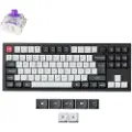 Keychron Q3 HE 80% Knob Trådløs Tri-Mode QMK - Gateron 2.0 Magnetiske brytere - Kullsvart - Gamingtastatur - Uten numpad - Nordisk - Svart