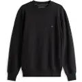 Tommy Hilfiger for man. MW0MW37237 Black fleece sweatshirt (M), Casual, Cotton