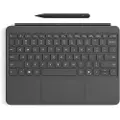 Microsoft Surface Pro Keyboard - 12-inch - tastatur - full size - med styreplate, akselerometer - bakbelysning - magnetic dock - skifergrå - 73% recycled wood-based fiber consumer - med Slim Pen