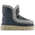 Mou for woman. MU.FW531002C Eskimo 18 bounce navy leather boots (39), Flat, None, Casual