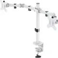 Deltaco Dual Monitor Desk Mount for 13"-32" screens - Hvit