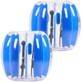 Vevor Oppblåsbare Bumper Balls 2-pakning, 3FT/0.9M Body Sumo Ball, Slitesterk Tykk PVC Menneskehamster Boblehammer for Utendørs Lagspill, Bopper-leke for Lekeplass Hagepark, Blå Striper