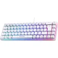 Deltaco WK70 Membrane 60% Keyboard with semi transparent case - Gamingtastatur - Hvit