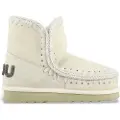 Mou for woman. MU.FW101050A Leather ankle boots Eskimo 18 glitter logo vanilla (40), Beige, Flat, None, Casual