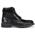 Fluchos for man. F1342 Leather boots F1342 Black (45), 1 to 3 cm, Laces, Zip, Casual