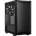 be quiet! Pure Base 501 Airflow Window - Midi-tårn - ATX - sidepanel med vindu (herdet glass) - ingen strømforsyning (ATX / PS/2) - svart - USB/lyd