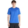 New Balance for man. MT41253 Athletics T-shirt blue (S), Casual, Sport, Multisport, Polyester, Short sleeve