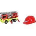 BRUDER MAN TGA Fire Engine with water pump, L&S and helmet toy