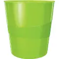 Leitz WOW - Avfallskurv - 15 L - håndtak - polypropylen (PP) - grønn