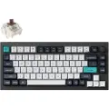 Keychron Q1 MAX 75% Knob Wireless Tri-Mode QMK/VIA - Gateron Jupiter Brown - ND - Gamingtastatur - Uten numpad - Nordisk - Svart
