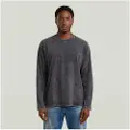 G-Star for man. D26837-C756-H590 Washed Boxy T-shirt dark grey (S), Casual, Long sleeve, Organic Cotton, Sustainable
