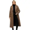 Superdry for woman. W5011889A Brown wool blend crossover coat (XS), Casual, Polyester