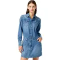 Wrangler Denim Kjole Med Lange Ermer