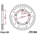 JT Sprockets 420 Jtr894.50zbk Steel Bakre Tannhjul