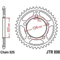 JT Sprockets 525 Jtr898.42 Steel Bakre Tannhjul