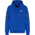 EA7 for man. 7M000964_AF10377 7 Lines ASV hoodie blue (S), Casual, Cotton