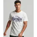 Superdry for man. M1011472A T-shirt with logo Vintage Logo white (S), Casual, Cotton, Short sleeve