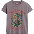 Superdry Tattoo Rhinestone Fitted Kortarmet T-skjorte