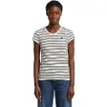 G-Star Stripe Eyben Slim Kort Ermet V-hals T-skjorte