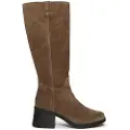 Timberland for woman. TB0A43M8EIV1 Bellevaux high boots in brown leather (39.5 W), Flat, Zip, Casual