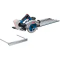 Bosch Batteridrevet sirkelsag GKS 18V-57-2 GX Professional solo + FSN 440 X (blå/svart, uten batteri og lader, med styreskinne for tverrsnitt) - SOLO