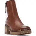 Xti for woman. 14445502-CAMEL Ankle boots 144455 brown (39), 3 to 5 cm, Zip, Casual