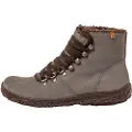El naturalista for woman. 254561110005_039 Leather ankle boots N5456 grey (41), Flat, Laces, Casual