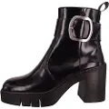 Art for woman. 119791101003_001 Leather ankle boots 1979 black (38), 8 to 10 cm, Zip, Casual