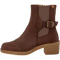 El naturalista for woman. 256691112005_012 Brown leather ankle boots N5669 (37), 3 to 5 cm, Zip, Casual
