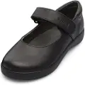 Camper for woman/girl. 80356-003 Leather Ballerinas Spiral Comet black (32), Flat, Velcro, Casual, children's fashion