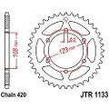 JT Sprockets 420 Jtr1133.65 Steel Bakre Tannhjul