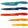 MasterChef Vivid Knivsett med 5 kniver - Fargerik - Kjent fra Norge