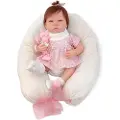 Berjuan Gjenfødt Uten Mekanisme Kjole Blomster Med Hår Baby Dukke 50 Cm