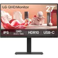 LG 27BA75QB-B - LED-skjerm - 27 - 2560 x 1440 QHD @ 100 Hz - IPS - 350 cd/m² - 1000:1 - HDR10 - 5 ms - HDMI, DisplayPort, USB-C - høyttalere - svart