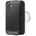 Spigen Rugged Armor MagSafe - matte black - iPhone 17