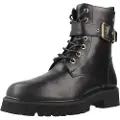 Carmela for woman. 16259801-NEGRO Leather ankle boots 162598 black (41), Flat, Zip, Casual