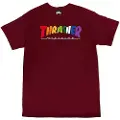 Thrasher Rainbow Maroon Kortarmet T-skjorte