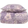 Borg Living Dobbelt sengetøy 200x220 cm - Lilla blomstret sengesett - dobbelt dynetrekk i polycotton