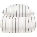 Borg Livinig Dobbelt sengetøy 200x220 cm - Hvitstripet sengesett - dobbelt dynebetræk i polycotton