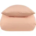 Nordstrand sengetøy king size 100 % bomull - 240x220 cm - Rosa stripete sengesett - - Dynetrekk i 100 % bomull
