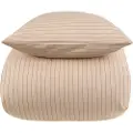 Nordstrand Sengetøy king size 100 % bomull - 240x220 cm - Sandstripet sengesett - dynetrekk