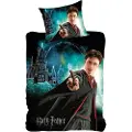 Licens Harry Potter Sengetøy 150x210 cm - Selvlysende sengetøy med Harry Potter - 2 i 1 design - 100% bomull